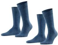 Falke Tagessocke Crew Swing hellblau Herren - 2 Paar