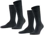 Falke Tagessocke Crew Swing anthrazit Herren - 2 Paar
