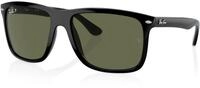 Ray-Ban Sonnenbrille Boyfriend Two 601/58 (Glasfarbe: polarisiert gr&uuml;n) schwarz - 1