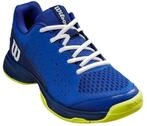 Wilson Tennisschuhe Rush Pro L Allcourt 2024 blau/gelb Kinder