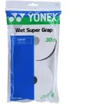 Yonex Overgrip Wet Super Grap 0.6mm (Komfort/glatt/leicht haftend) weiss 30er