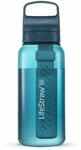 LifeStraw Trinkflasche Go Series mit Wasserfilter, Verschluss mit Silikonmundst&uuml;ck,