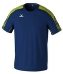 Erima Sport-Tshirt Evo Star (100% rec. Polyester, leicht) navyblau/limegr&uuml;n Kinder