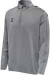 hummel Sport-Langarmshirt hmlCORE XK Half-Zip Poly Sweat (Polyester-Sweatstoff) grau
