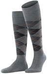 Burlington Kniestr&uuml;mpfe Preston (Argyle-Muster) hellgrau Herren - 1 Paar