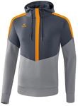 Erima Kapuzenpullover Hoodie Squad (Cotton Touch) grau/orange Herren