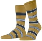 Falke Tagessocke Crew Marina Stripe (Bio-Baumwolle) brassbraun/weiss Herren - 1 Paar