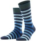 Burlington Tagessocke Blackpool New (Blockstreifen) marineblau/bunt Herren - 1 Paar