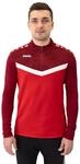 JAKO Langarmshirt Ziptop Iconic (angenehmer Tragekomfort) rot/weinrot Herren