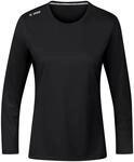 JAKO Sport-Langarmshirt Run 2.0 (100% Polyester, atmungsaktiv) schwarz Damen