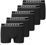 Schiesser Unterw&auml;sche Boxershorts 95/5 Cotton Webgummibund schwarz Herren - 5 St&uuml;ck