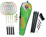 Talbot Torro Badminton Set 4-Attacker Plus (4x Schl&auml;ger, 3x B&auml;lle, 1x Netz, 1x
