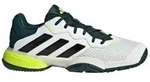 adidas Tennisschuhe Barricade Allcourt 2025 weiss/dunkelgr&uuml;n Kinder