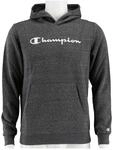 Champion Kapuzenpullover Hoodie Big Logo Print (gef&uuml;ttert) dunkelgrau melange Kinder