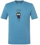 super natural Freizeit-Tshirt Wood Crafti Tee (Merino-Mix) blau Herren