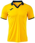 Joma Tennis-Polo Galaxy (100% rec. Polyester, leicht, atmungsaktiv) gelb/navyblau