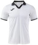 Joma Tennis-Polo Galaxy (100% rec. Polyester, leicht, atmungsaktiv) weiss/schwarz