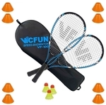 Victor VICFUN Speed-Badminton Set 100 Field (2xSchl&auml;ger, 3xB&auml;lle,...