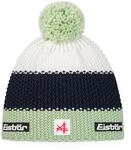 Eisb&auml;r Winterm&uuml;tze Star SA (Pompon) - Merinomix - hellgr&uuml;n/nachtblau/weiss -...