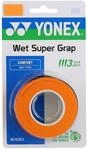 Yonex Overgrip Wet Super Grap 0.6mm (Komfort/glatt/leicht haftend) orange 3er