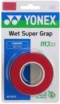 Yonex Overgrip Wet Super Grap 0.6mm (Komfort/glatt/leicht haftend) rot 3er