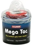 Tourna Overgrip Mega Tac (extreme Griffigkeit, haltbar, breit) blau 30er Clip-Beutel