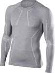 Falke 33411-3757-M, Falke Langarmshirt Wool Tech (Merinowolle) Unterw&auml;sche grau