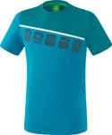 Erima 1081910-S, Erima Sport-Tshirt 5C (100% Polyester) blau/hellblau Herren,