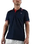 Fila Tennis-Polo Piro navyblau/rot Herren