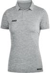 JAKO Sport/Freizeit Polo Premium Basics (Polyester-Stretch-Jersey) hellgrau meliert