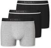 Schiesser Unterw&auml;sche Boxershorts 95/5 Webgummibund schwarz/grau meliert...
