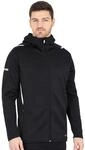 JAKO Freizeitjacke Challenge mit Kapuze (100% Polyester) schwarz/weiss Herren