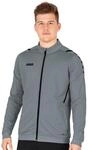 JAKO Trainingsjacke (Polyester) Challenge - Seitentaschen, moderner Look - dunkelgrau