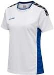 hummel Sport-Shirt hmlAUTHENTIC Poly Jersey (leichter Jerseystoff) Kurzarm weiss/blau