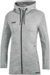 JAKO Kapuzenjacke Premium Basics (Double-Tech-Knit) hellgrau Damen