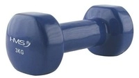 HMS Fitness Kurzhantel 17023 (Gusseisen, Vinylbeschichtung) 3kg blau - 1 St&uuml;ck