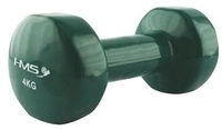 HMS Fitness Kurzhantel aus Gusseisen mit Vinylbeschichtung 4kg gr&uuml;n - 1 St&uuml;ck