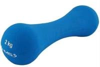 HMS Fitness 17025 Kurzhantel aus Gusseisen mit Neoprenbeschichtung 2kg blau - 1