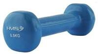 HMS Fitness Kurzhantel (Gusseisen mit Vinylbeschichtung) 0,5kg blau - 1 St&uuml;ck