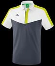 Erima Sport-Polo Squad (100% Polyester) grau/weiss Herren
