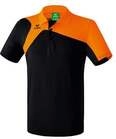 Erima Sport-Polo Club 1900 2.0 (100% Polyester) schwarz/orange Kinder