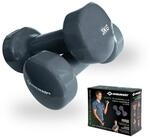 Schildkr&ouml;t Fitness Hanteln Vinyl (Eisen/PVC) grau Set 2x3,0kg