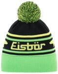 Eisb&auml;r M&uuml;tze (Pompon) Chani - Merinomix - schwarz/gr&uuml;n/limone - 1 St&uuml;ck