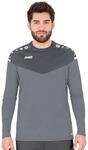 JAKO Sport-Langarmshirt Sweat Champ 2.0 (100% Polyester) grau Herren