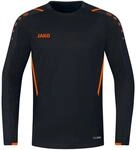 JAKO Langarmshirt (Sweat) Challenge - optimale Bewegungsfreiheit - schwarz/orange