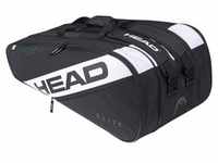 Head Tennis-Racketbag Elite (Schlägertasche, 3 Hauptfächer) schwarz/weiss 12R