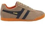 Gola Sneaker Harrier Suede-Leder rhinobraun/navy/orange Herren