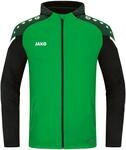JAKO Kapuzenjacke Performance (Polyester-Fleece) gr&uuml;n/schwarz Kinder