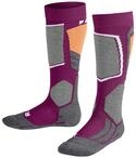 Falke Skisocke SK2 Intermediate Skiing Kniestr&uuml;mpfe orchidpink/grau Kinder - 1 Paar
