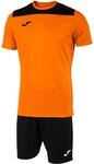 Joma Trainingsanzug (kurze Hose und kurzarm Shirt) Phoenix III Set orange/schwarz